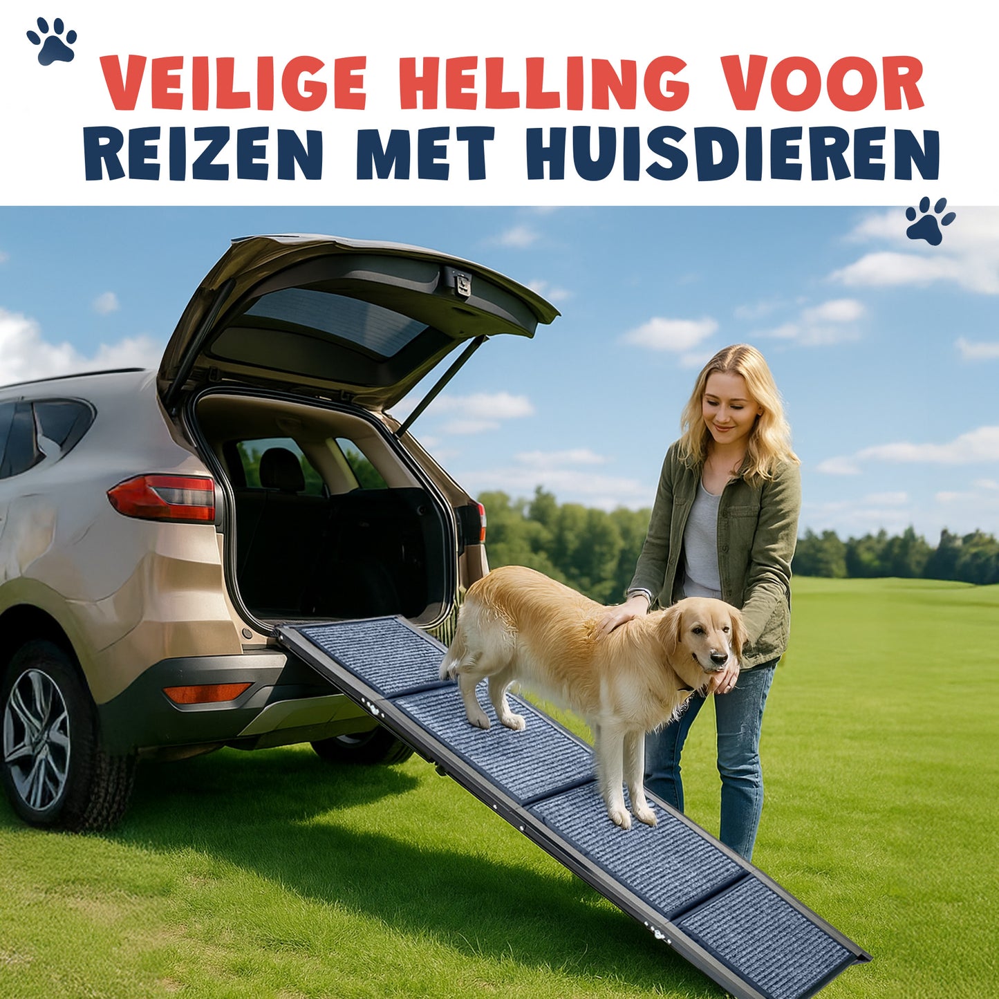 Hondenloopplank voor Auto