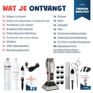 Hondentondeuse Set RVS