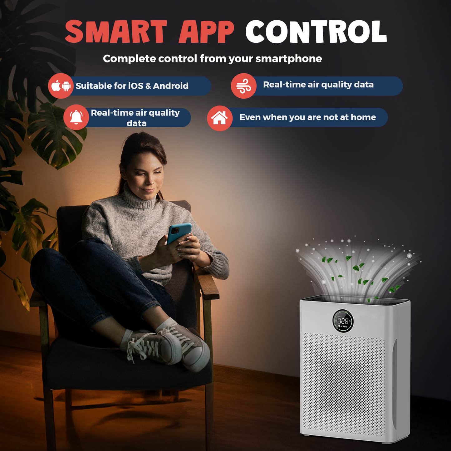 Air Purifier with Pet Mode